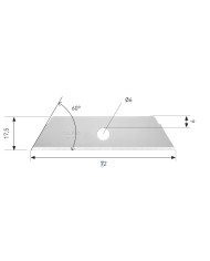 LAMA TRAPEZOIDALE INOX PZ.10