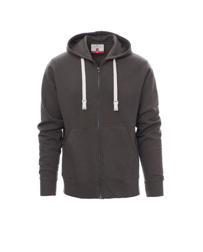 FELPA PRT FULL ZIP CON CAPPUCCIO GARZATA  280GR