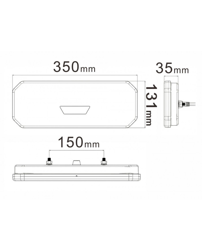 FANALE POSTERIORE DX LED TRIANGOLO