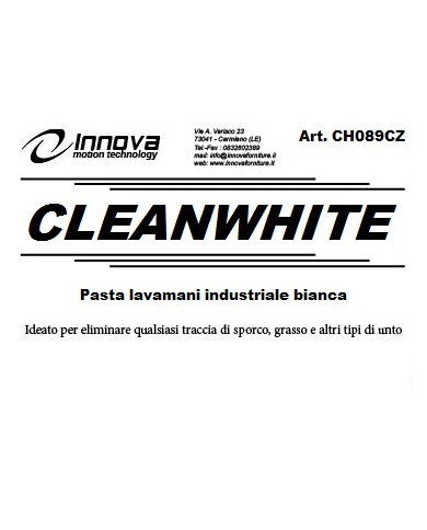 PASTA LAVAMANI INDUSTRIALE CLEANWHITE 4000 ML