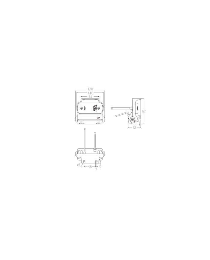 SEGNALATORE INGOMBRO ARANCIO LED 12/24V CON STAFFA