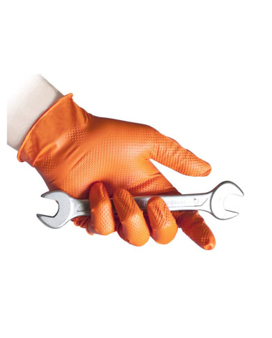 GUANTI NITRILE FULL GRIP PZ.50 ARANCIO