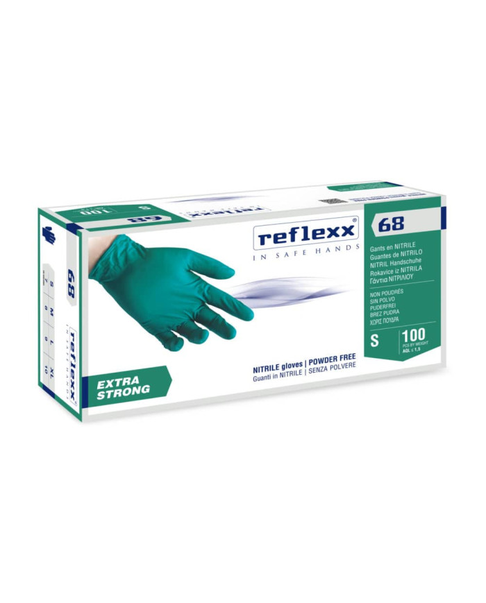 GUANTI NITRILE SENZA POLVERE PZ. 100 COLORE VERDE